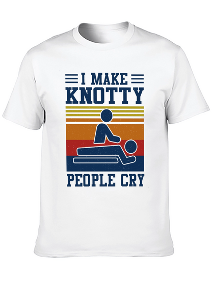 Camiseta Negra Masaje Knotty Divertida