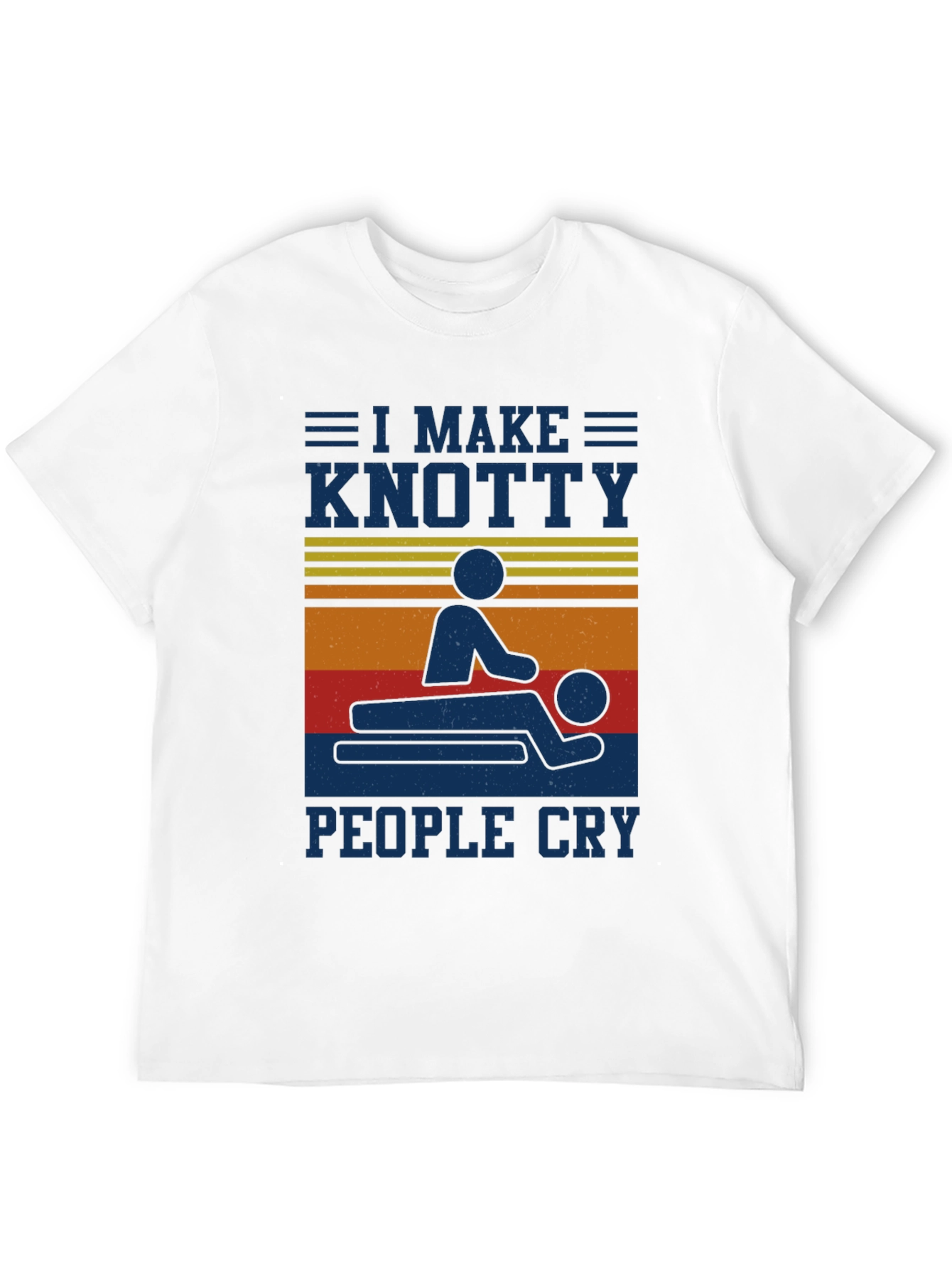 Camiseta Negra Masaje Knotty Divertida