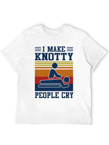 Camiseta Negra Masaje Knotty Divertida