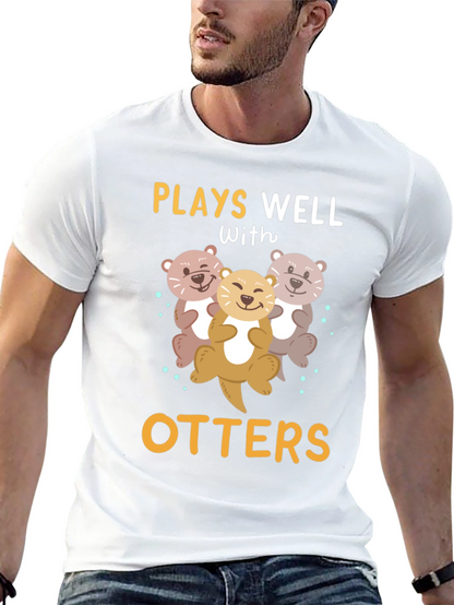 Camiseta Divertida Juega Bien con Nutrias