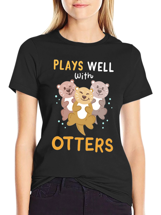 Camiseta Divertida Juega Bien con Nutrias