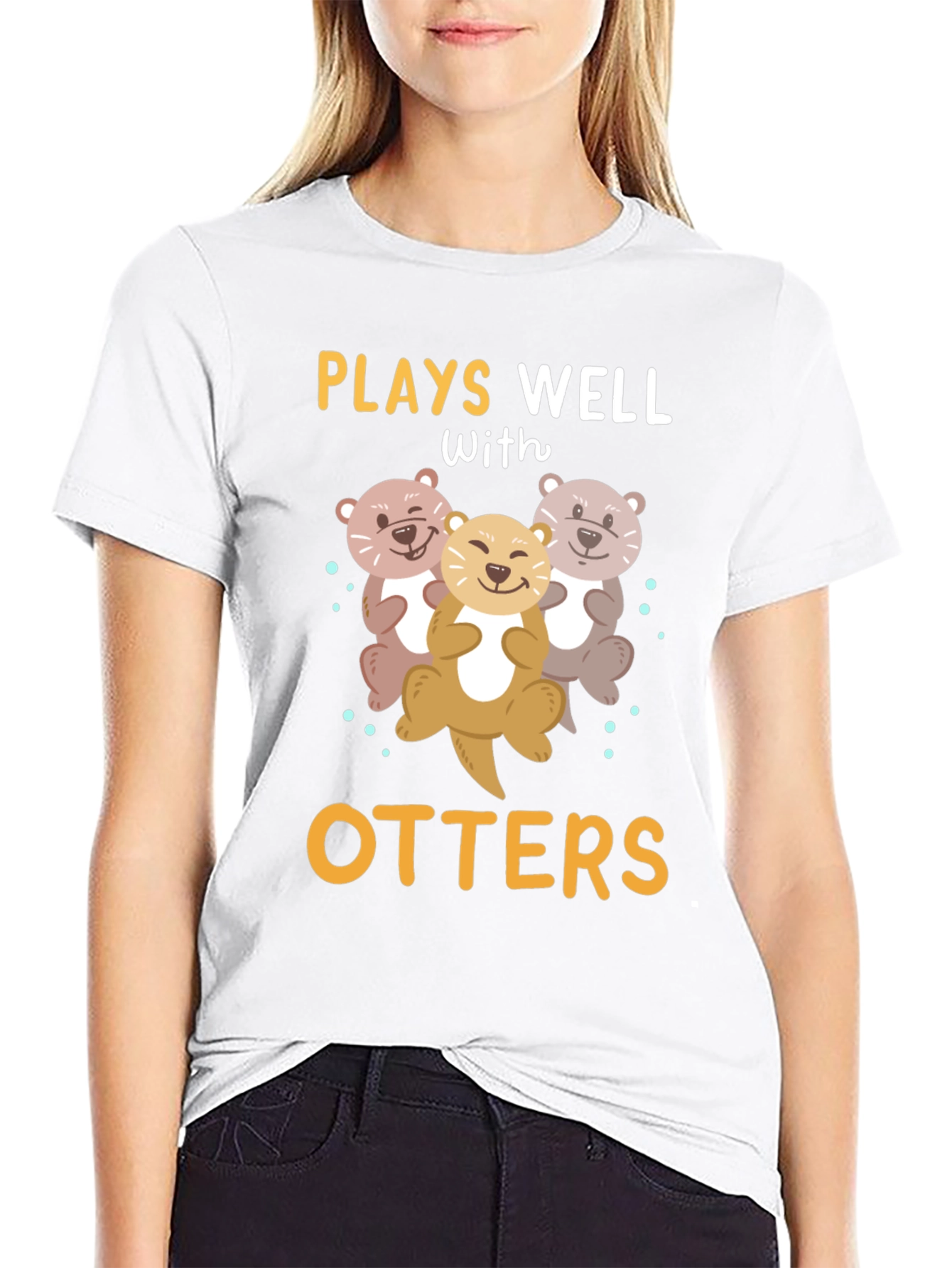 Camiseta Divertida Juega Bien con Nutrias