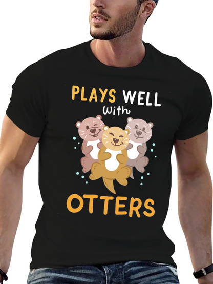Camiseta Divertida Juega Bien con Nutrias