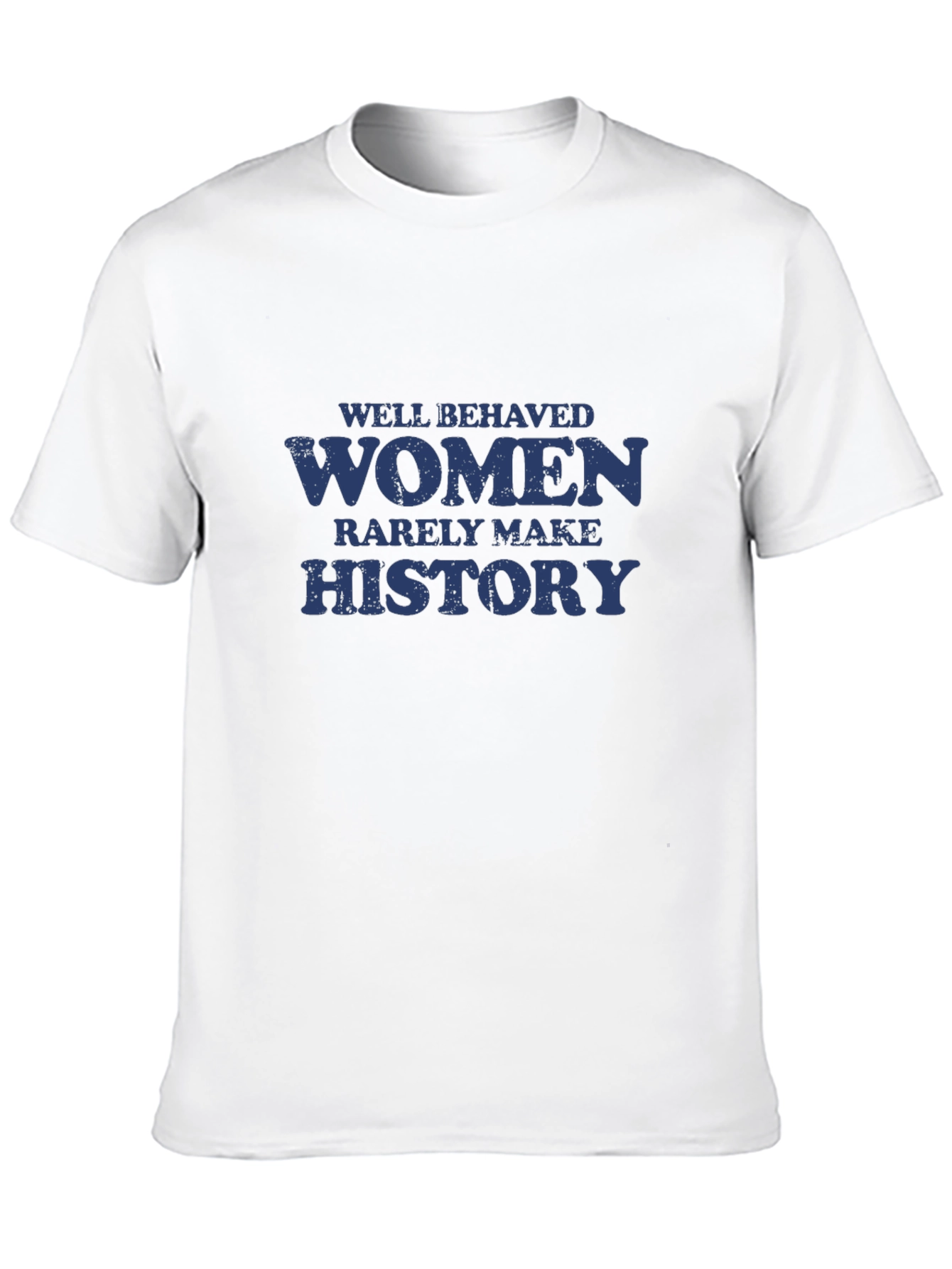 Camiseta Negra con Frase Well Behaved Women History