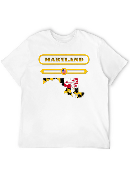 Camiseta Negra Maryland USA Diseño Gráfico