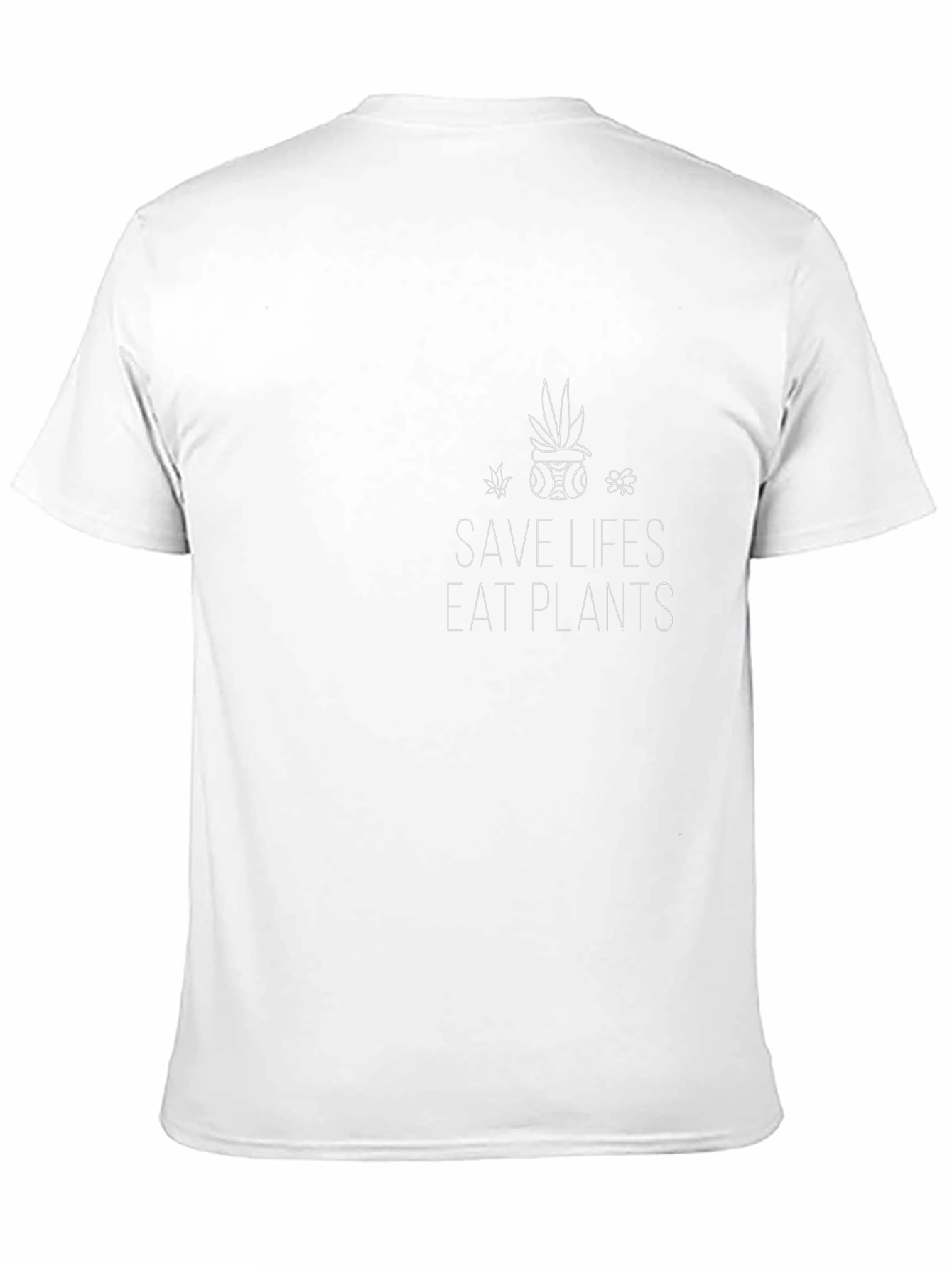 Camiseta Negra Vegan Save Lives Eat Plants