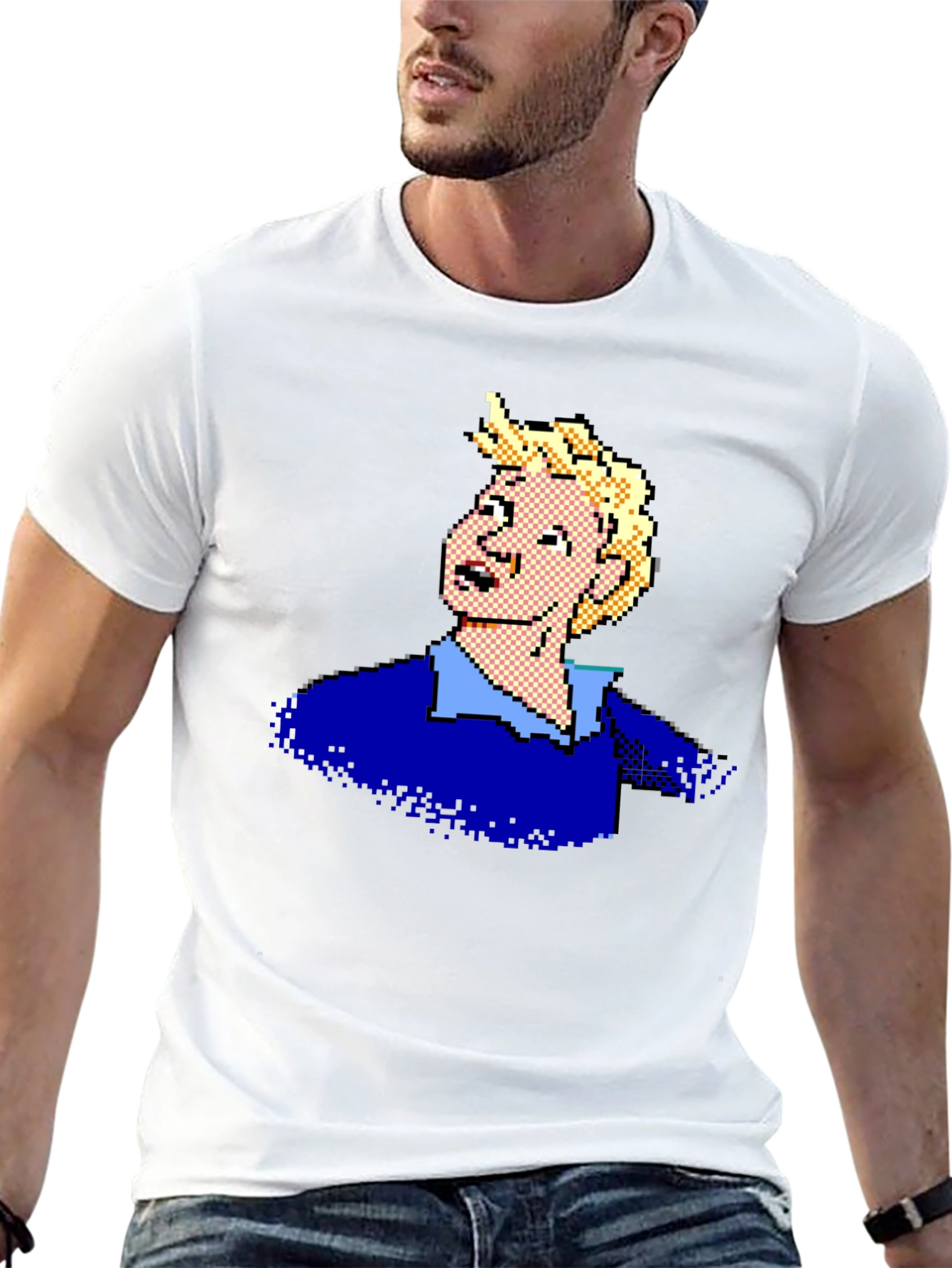 Camiseta Negra con Diseño Pixelado Retro
