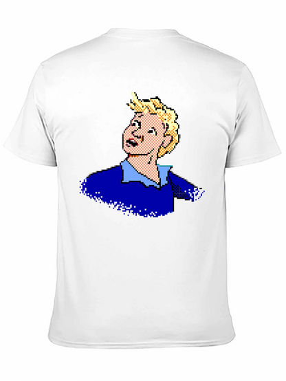 Camiseta Negra con Diseño Pixelado Retro