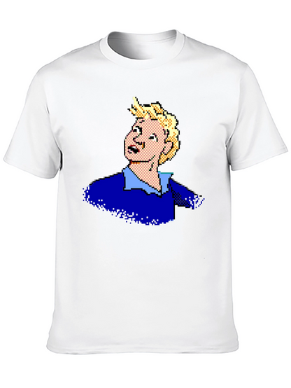 Camiseta Negra con Diseño Pixelado Retro