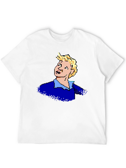 Camiseta Negra con Diseño Pixelado Retro