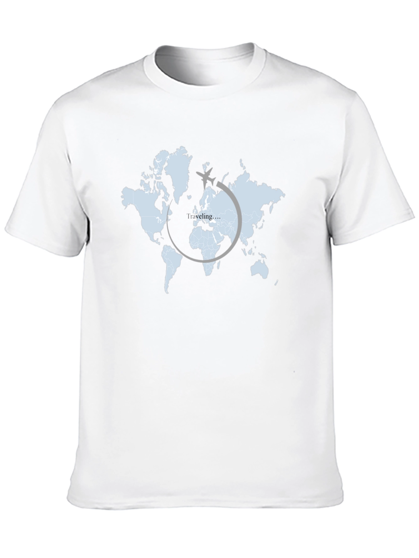 Camiseta Negra Mapa Mundi Traveling
