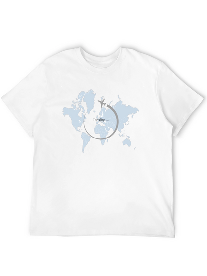 Camiseta Negra Mapa Mundi Traveling