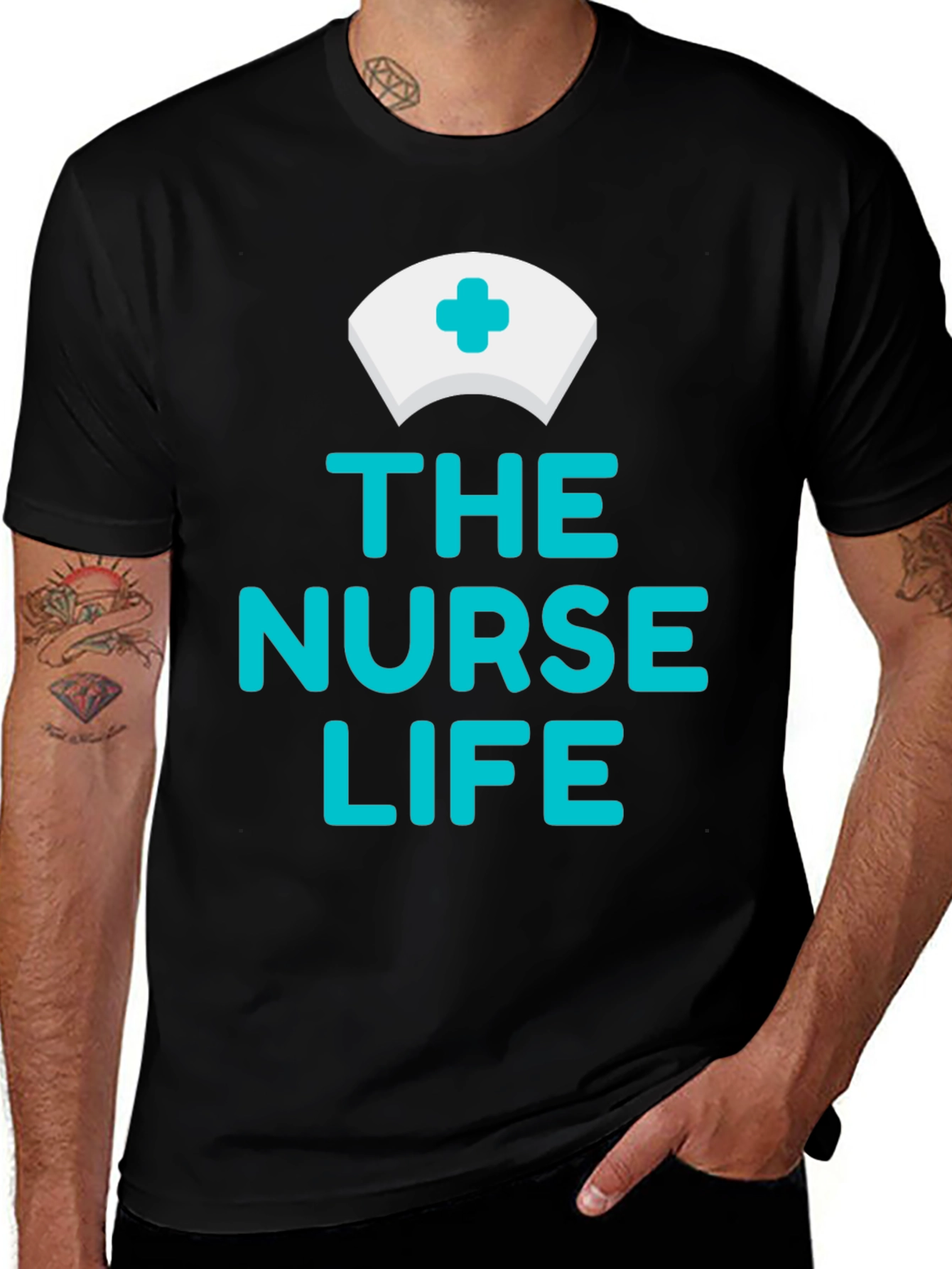 Camiseta Negra The Nurse Life para Enfermeras