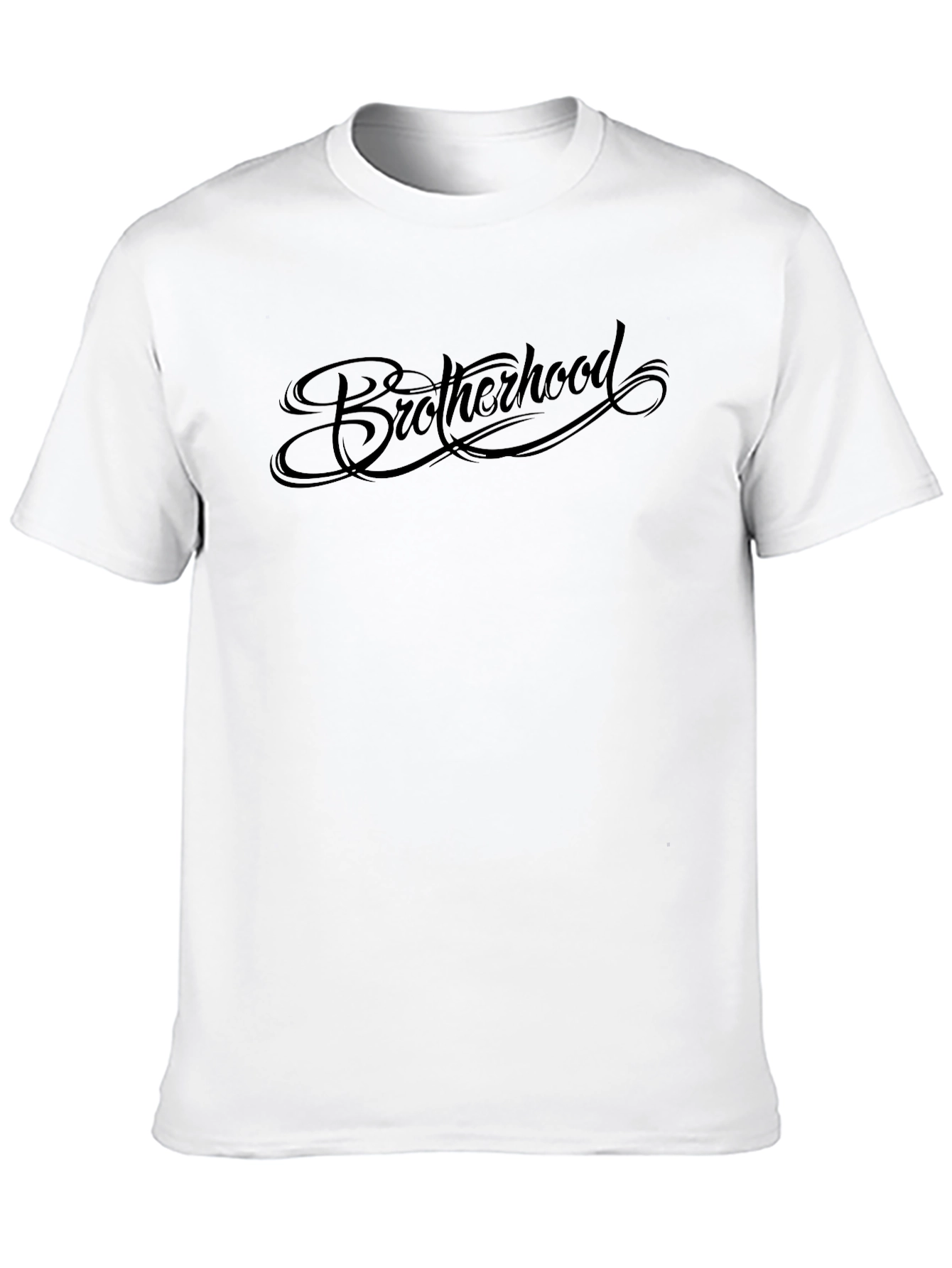 Camiseta Negra Hermandad para Hombre - Diseño Elegante
