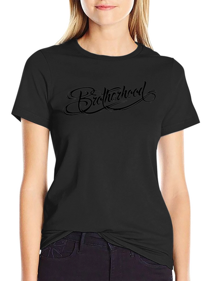 Camiseta Negra Hermandad para Hombre - Diseño Elegante