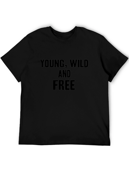 Camiseta Negra Young Wild and Free