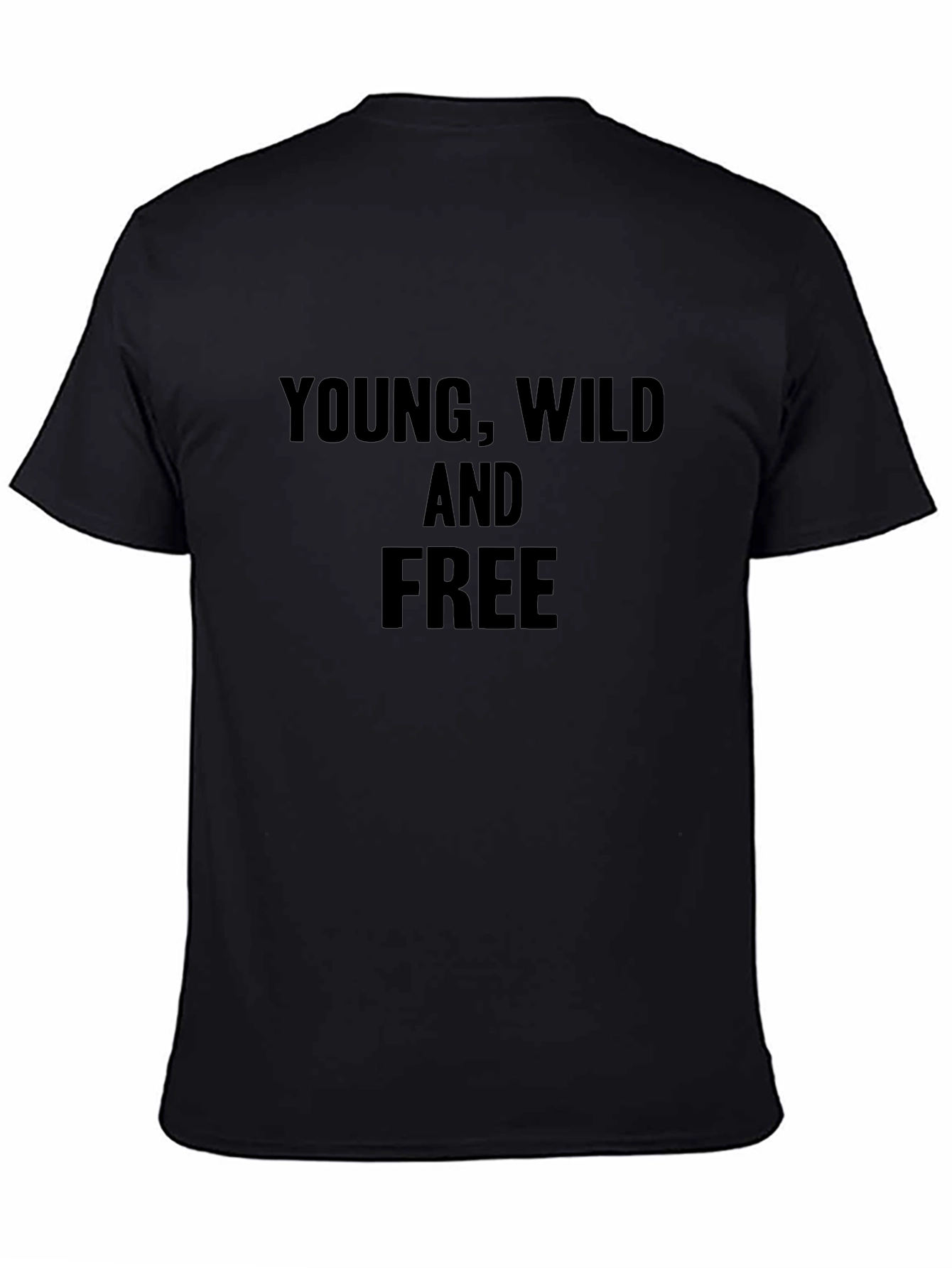 Camiseta Negra Young Wild and Free