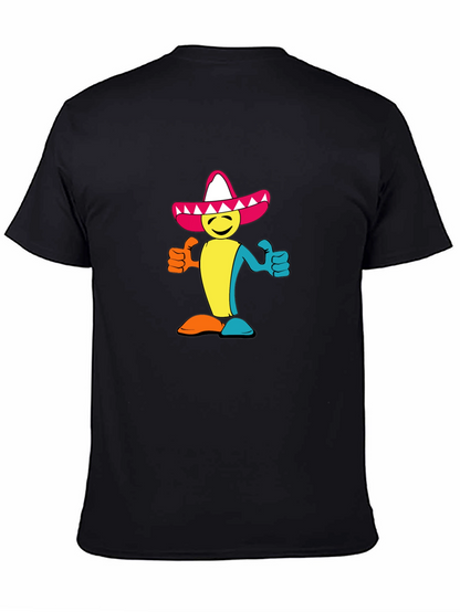 Camiseta Negra con Diseño Mexicano Alegre