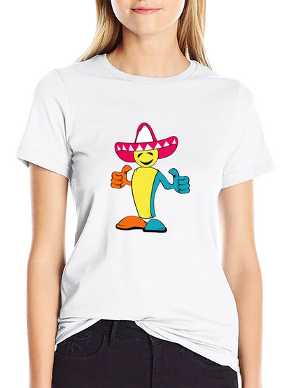 Camiseta Negra con Diseño Mexicano Alegre