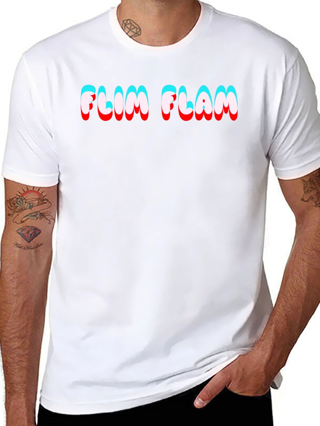 Camiseta Negra Flim Flam Estilo 3D
