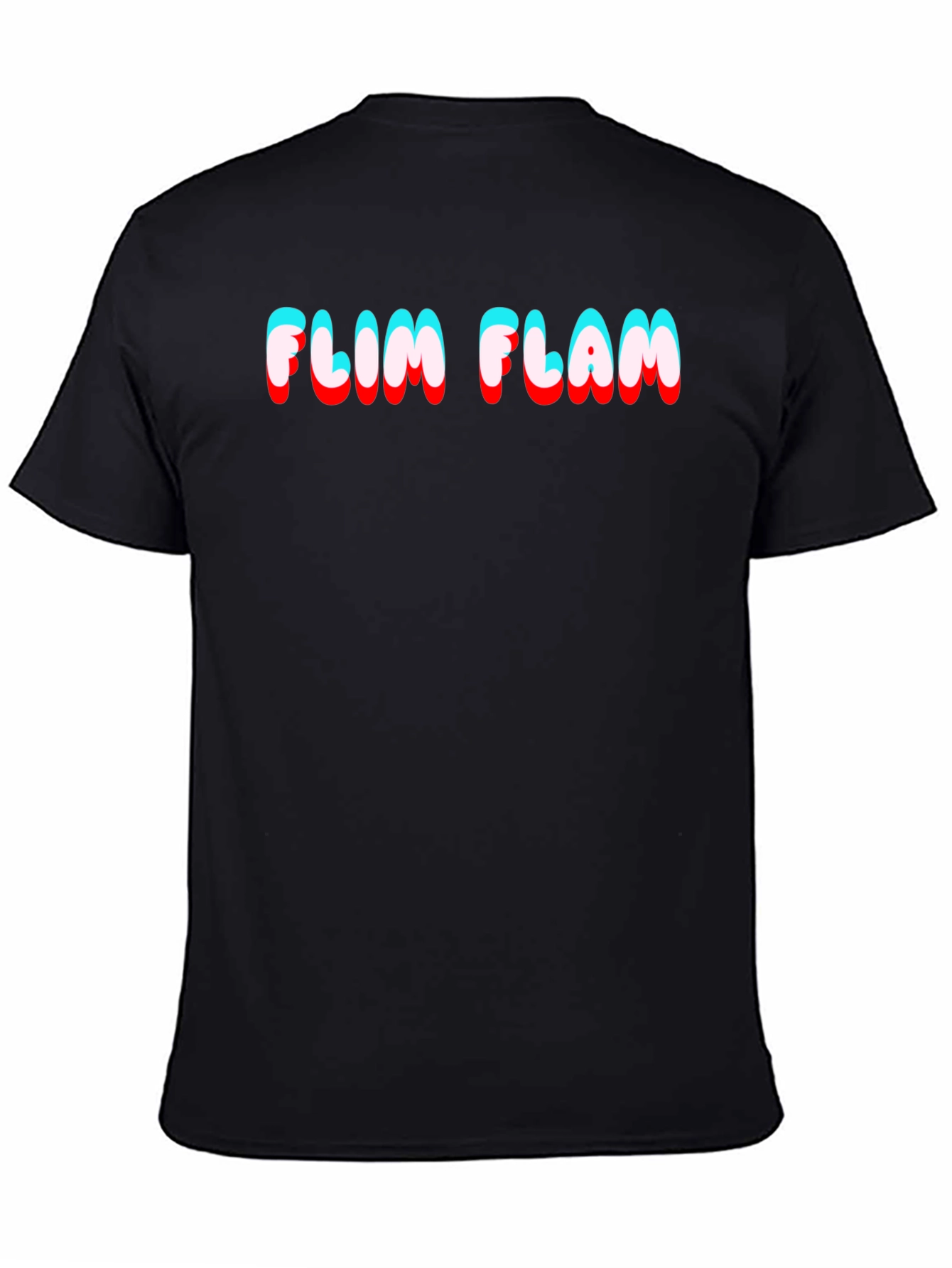 Camiseta Negra Flim Flam Estilo 3D