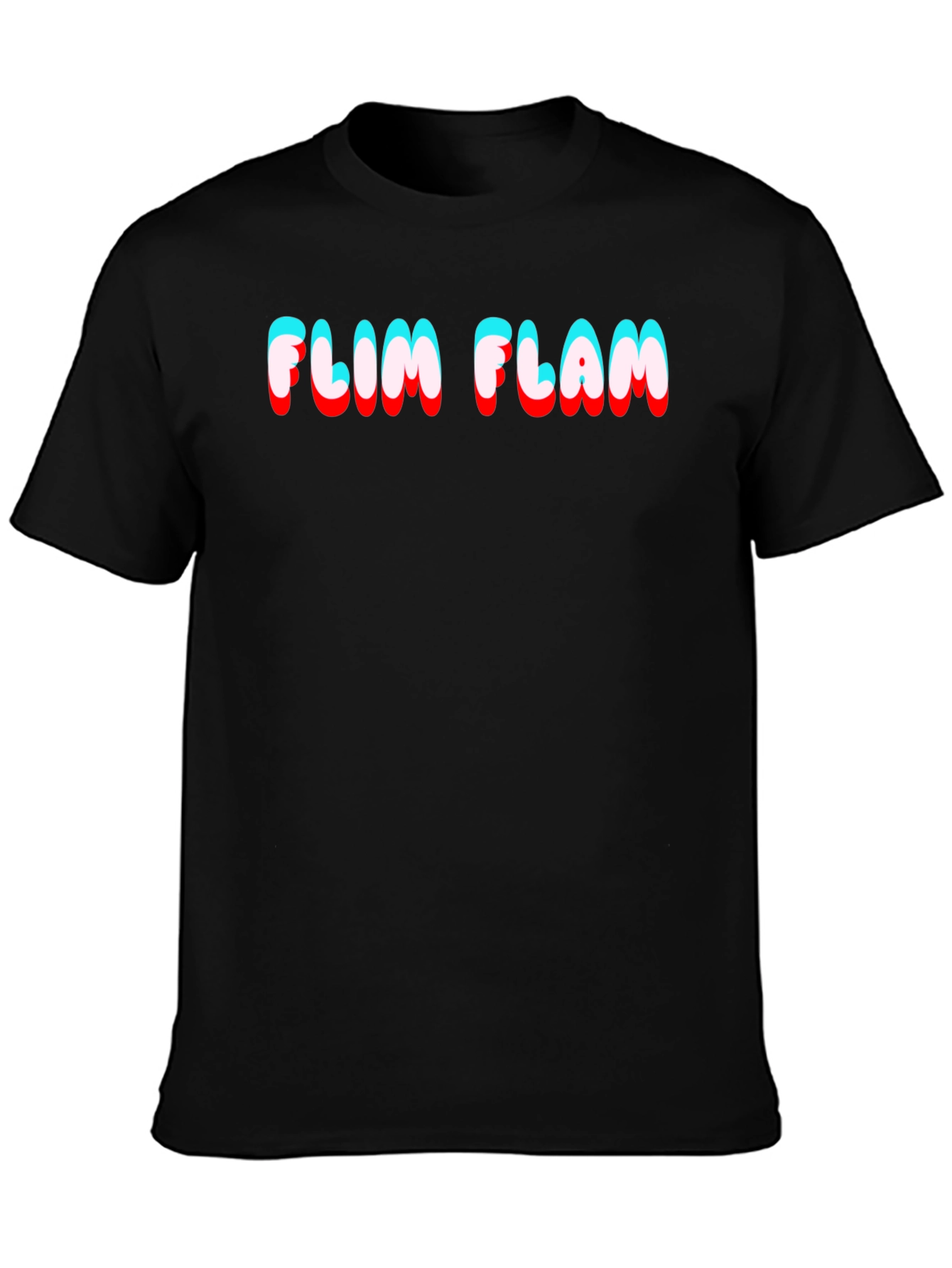 Camiseta Negra Flim Flam Estilo 3D