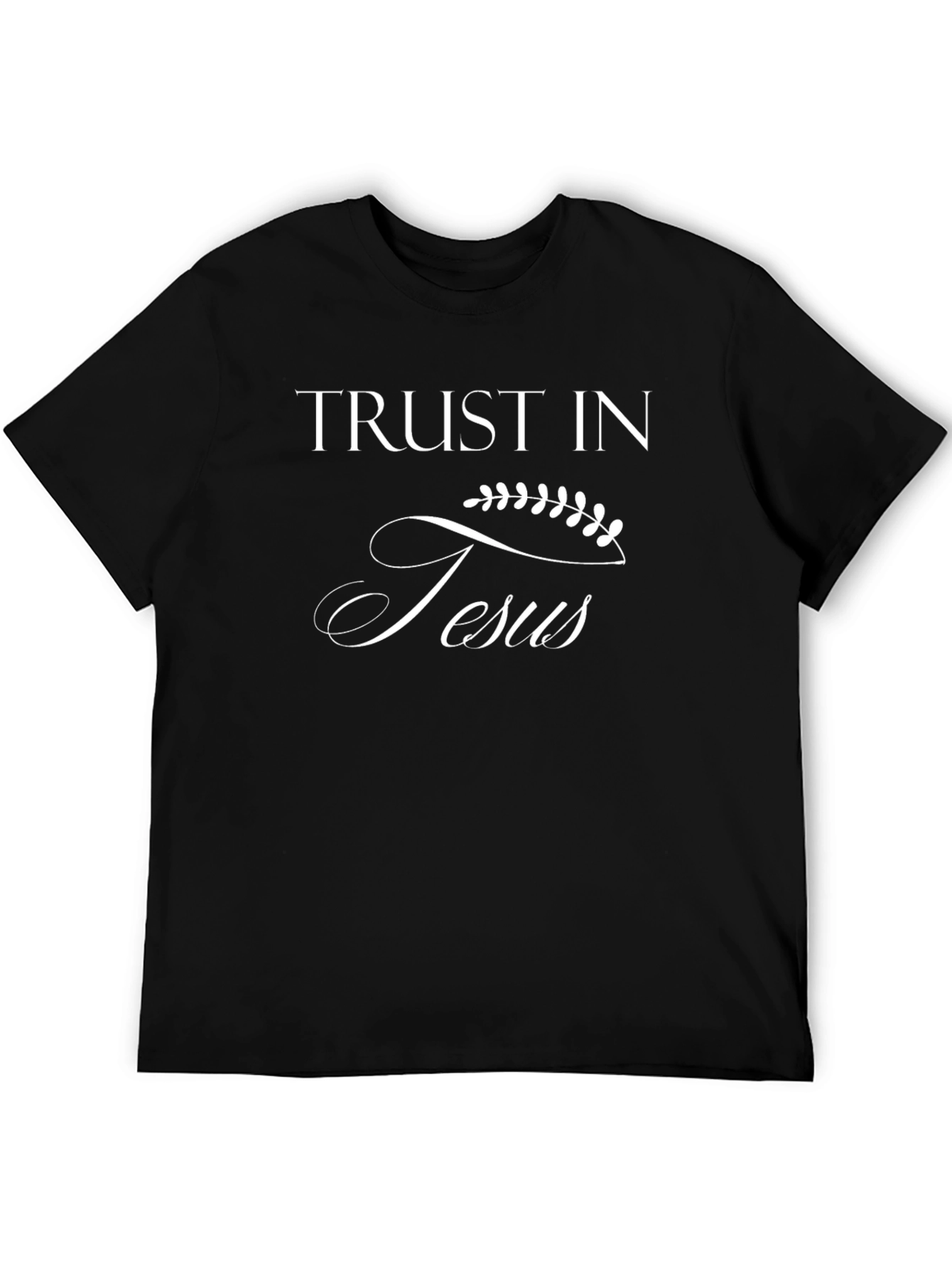 Camiseta Negra Cristiana: Confía en Jesús