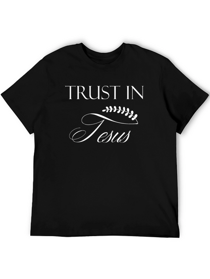 Camiseta Negra Cristiana: Confía en Jesús