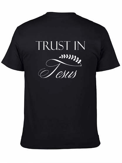 Camiseta Negra Cristiana: Confía en Jesús