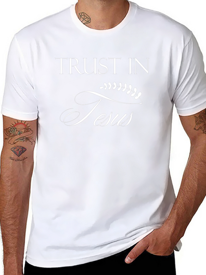 Camiseta Negra Cristiana: Confía en Jesús