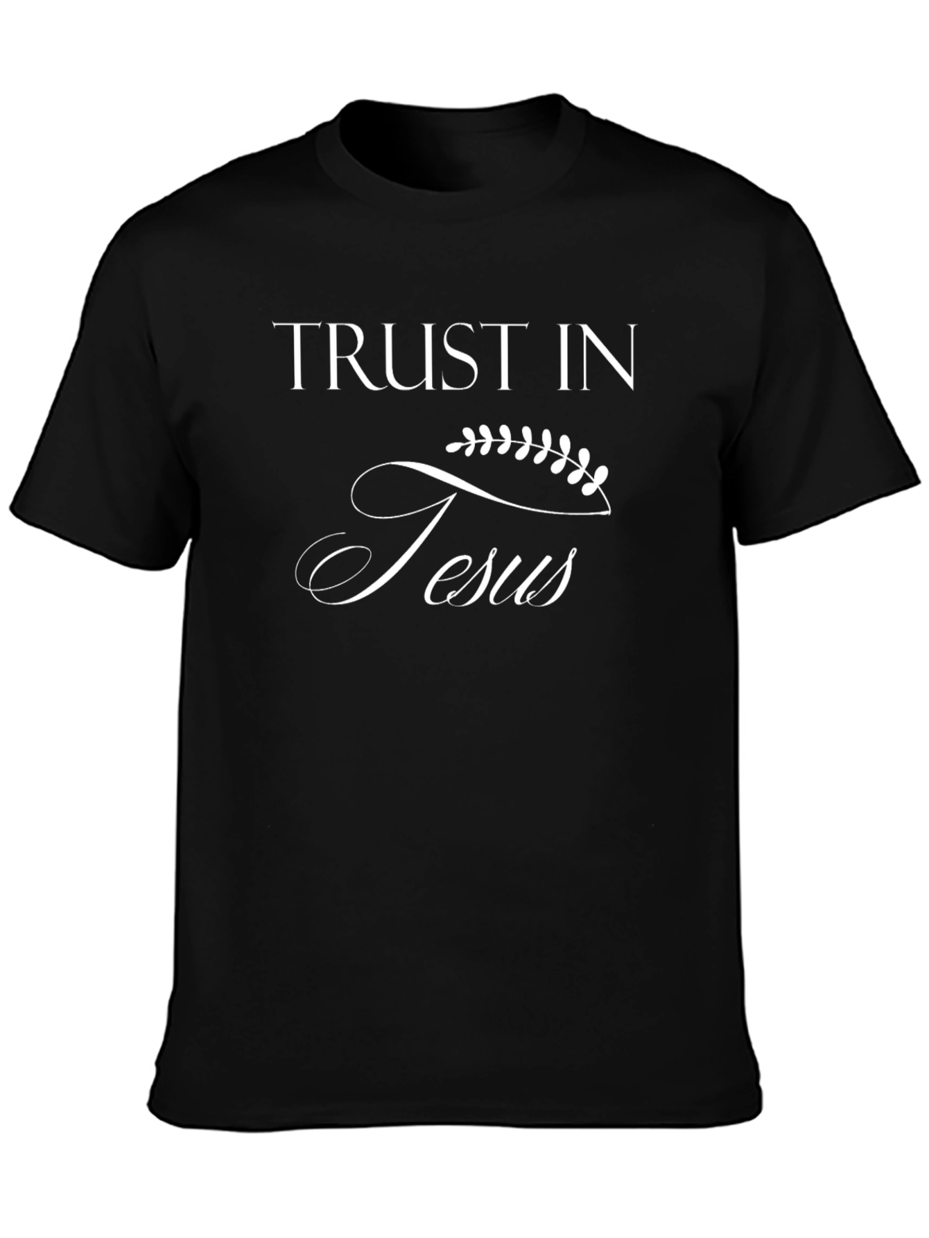 Camiseta Negra Cristiana: Confía en Jesús