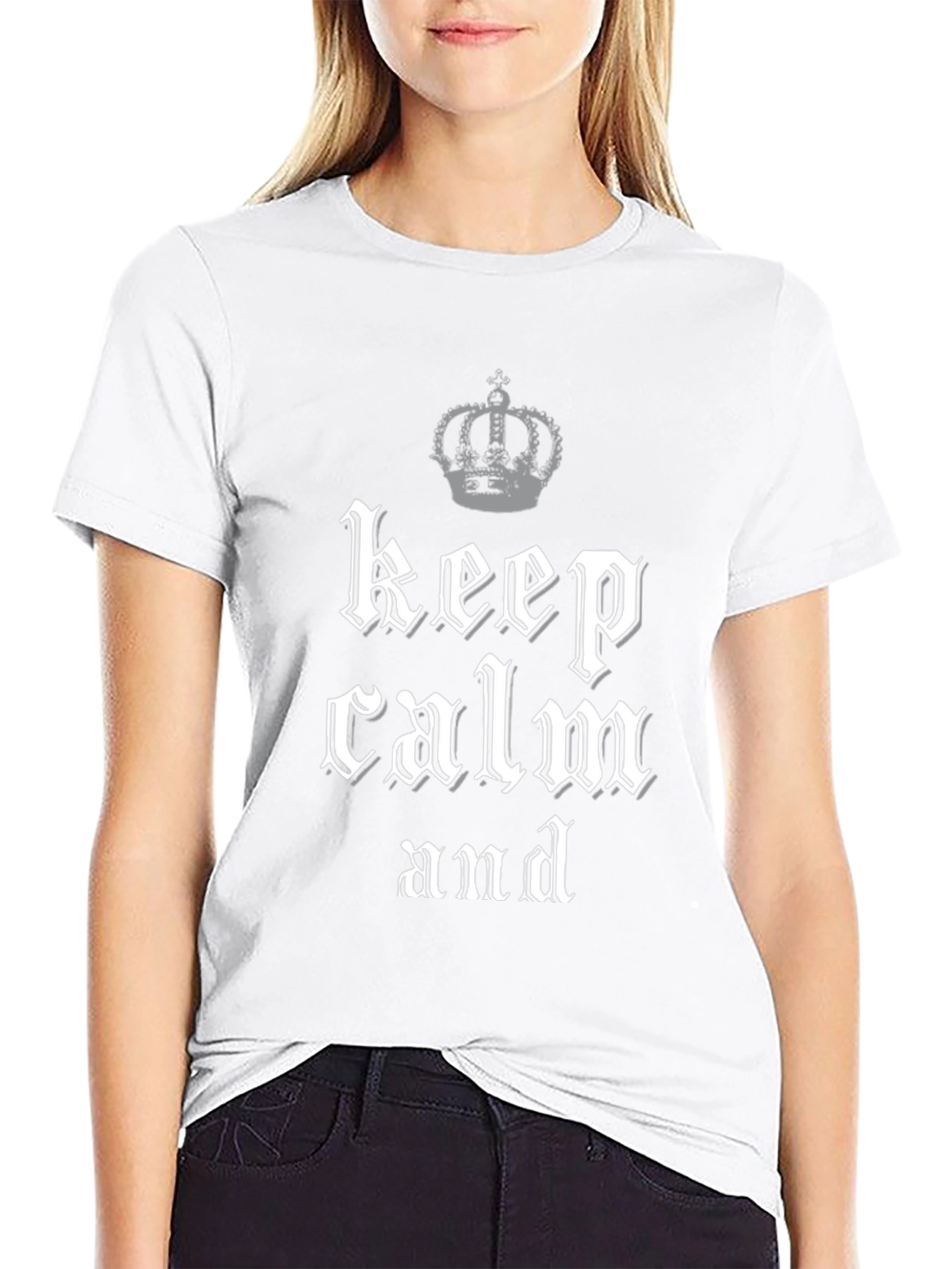Camiseta Keep Calm Negra para Hombre