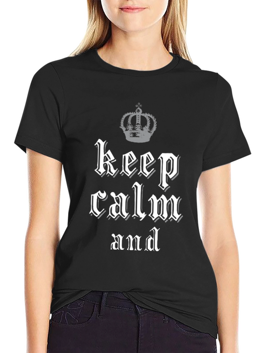 Camiseta Keep Calm Negra para Hombre