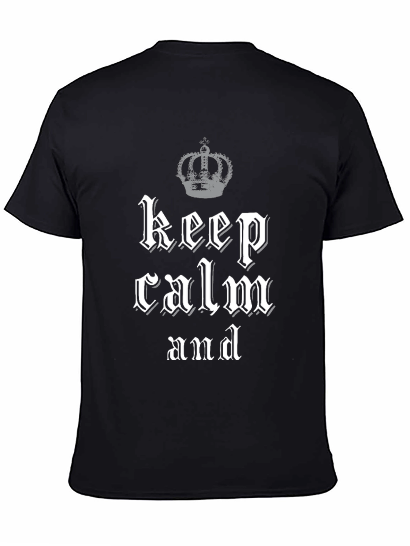 Camiseta Keep Calm Negra para Hombre