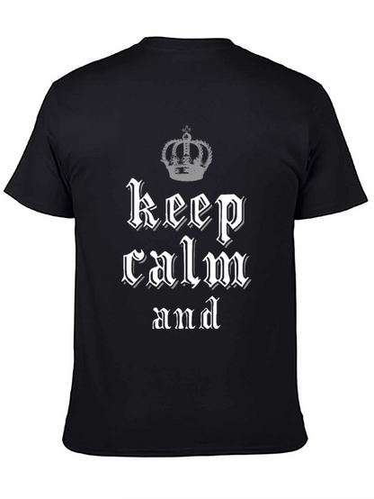 Camiseta Keep Calm Negra para Hombre
