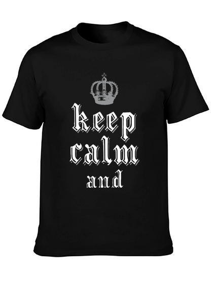 Camiseta Keep Calm Negra para Hombre