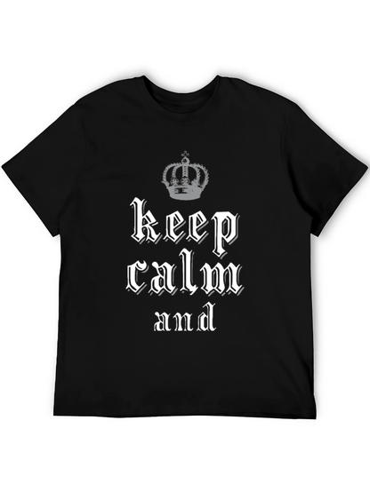Camiseta Keep Calm Negra para Hombre