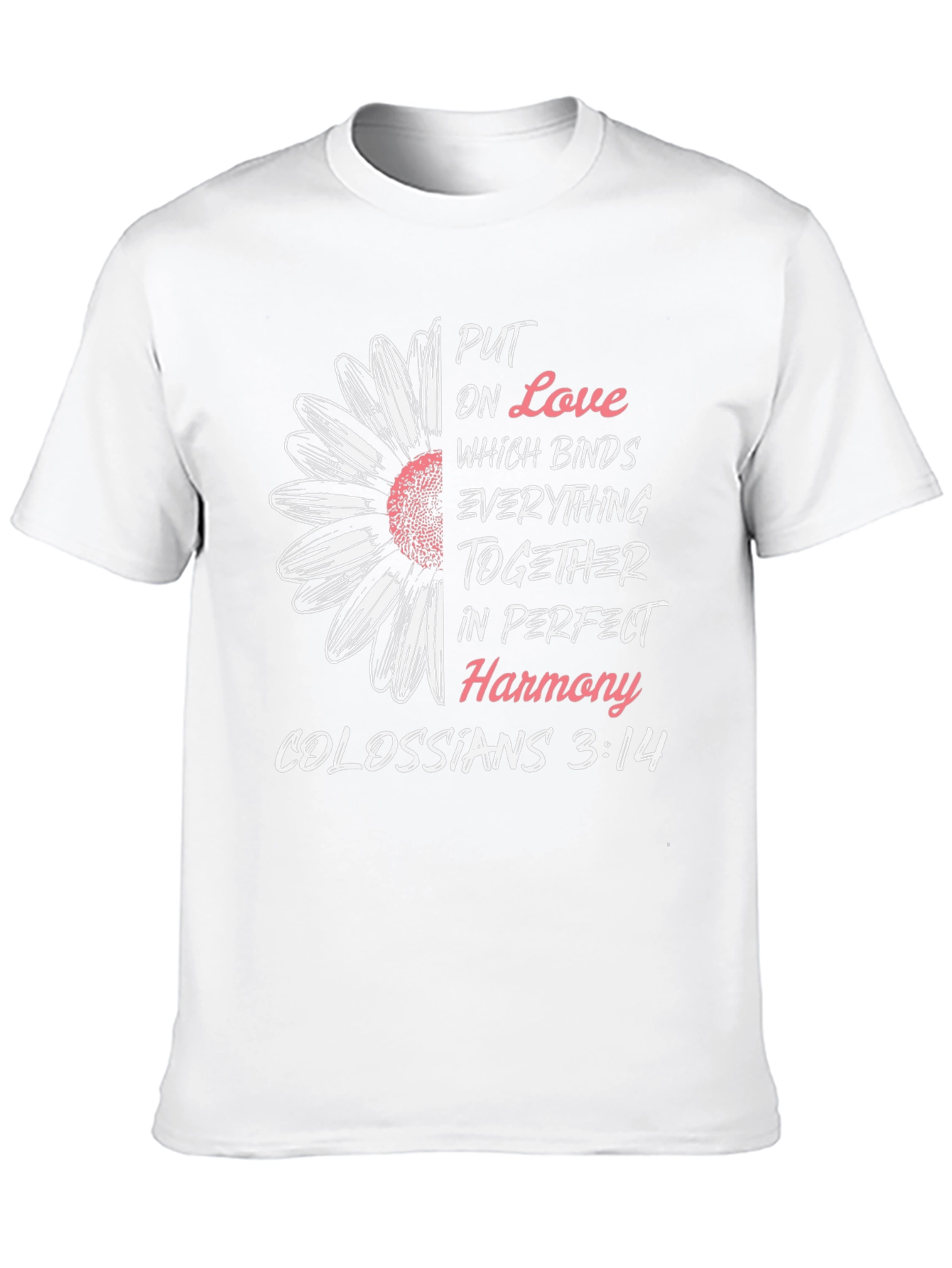 Camiseta Cristiana: Amor y Armonía - Colosenses 3:14