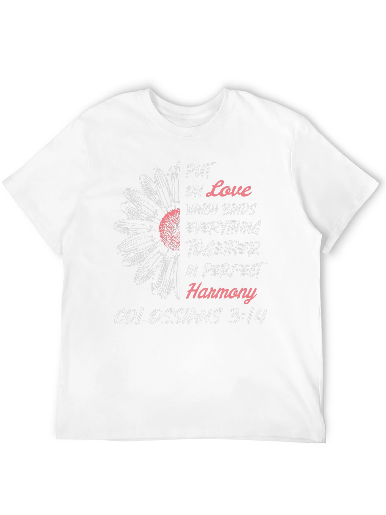 Camiseta Cristiana: Amor y Armonía - Colosenses 3:14