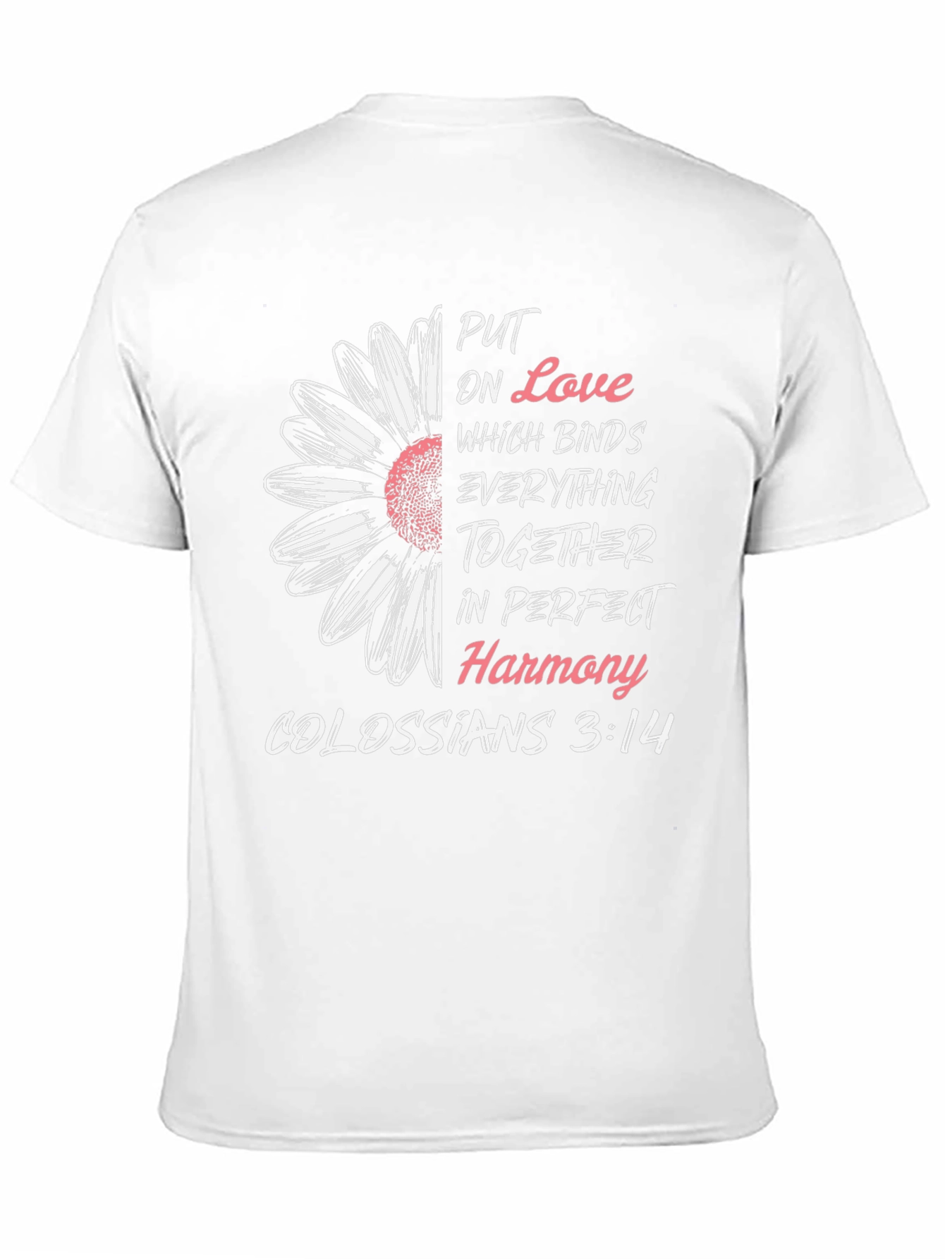 Camiseta Cristiana: Amor y Armonía - Colosenses 3:14