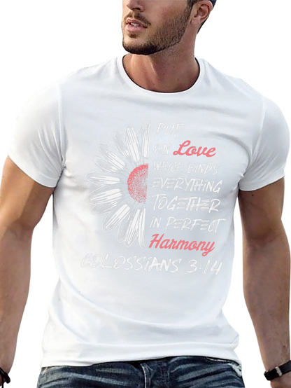 Camiseta Cristiana: Amor y Armonía - Colosenses 3:14
