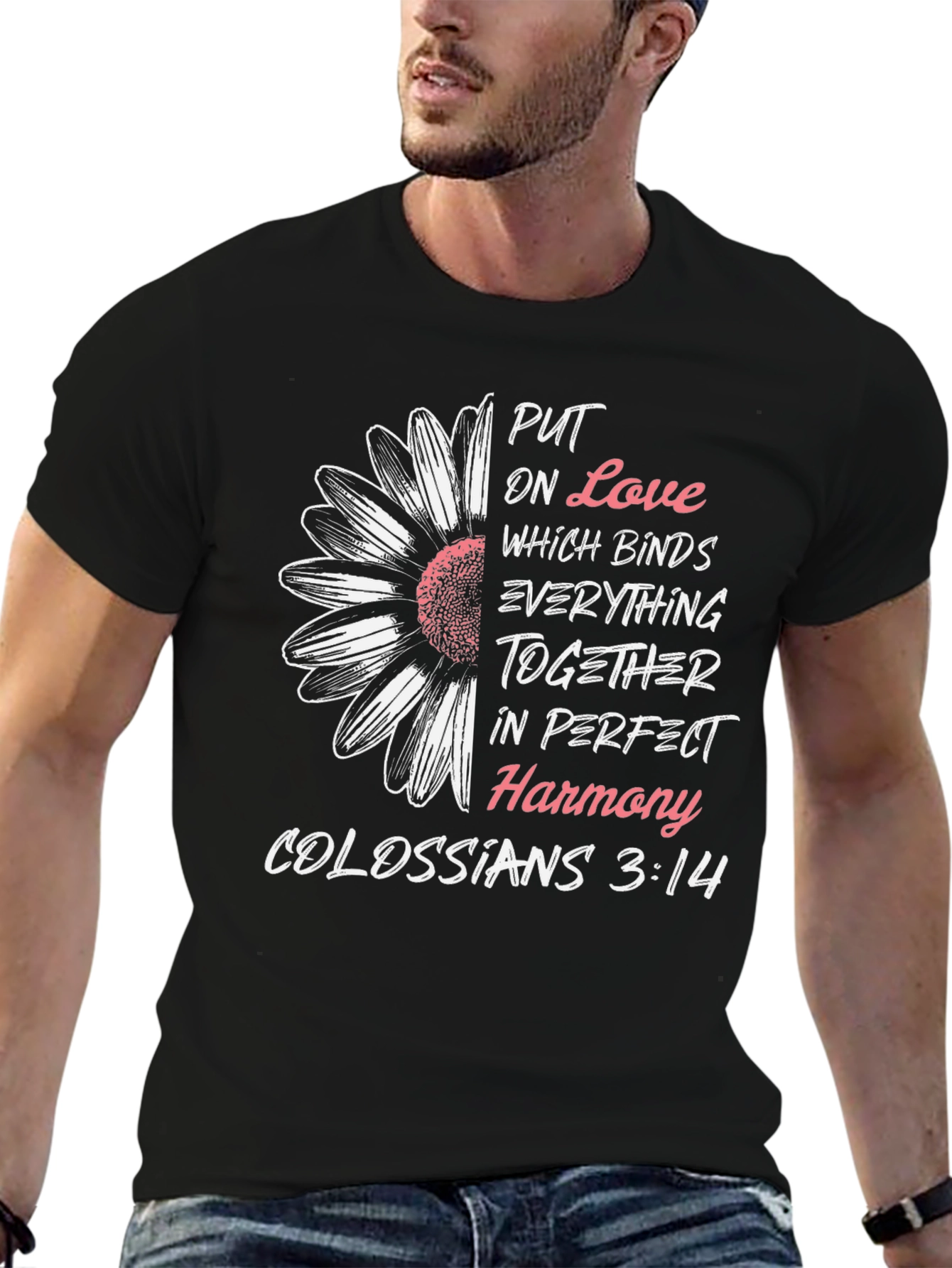 Camiseta Cristiana: Amor y Armonía - Colosenses 3:14