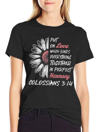 Camiseta Cristiana: Amor y Armonía - Colosenses 3:14
