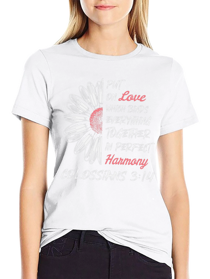 Camiseta Cristiana: Amor y Armonía - Colosenses 3:14