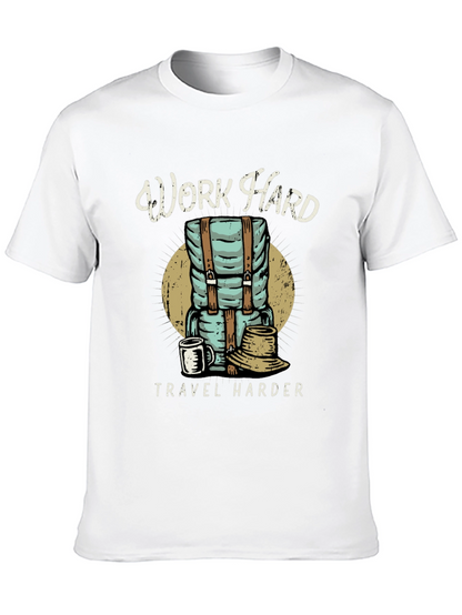 Camiseta Negra Work Hard Travel Harder