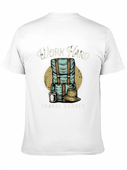 Camiseta Negra Work Hard Travel Harder