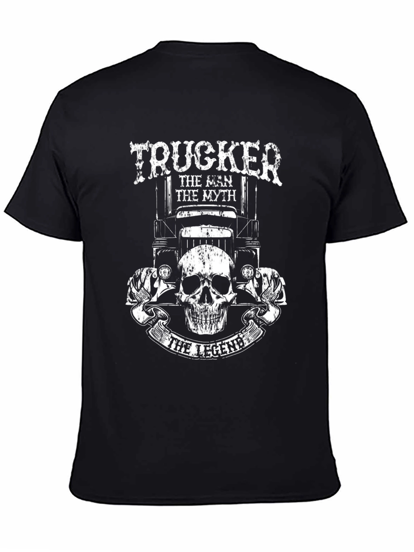 Camiseta Negra Trucker: El Hombre El Mito La Leyenda