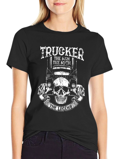 Camiseta Negra Trucker: El Hombre El Mito La Leyenda