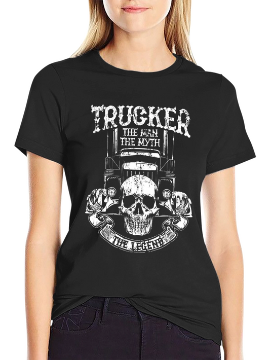 Camiseta Negra Trucker: El Hombre El Mito La Leyenda