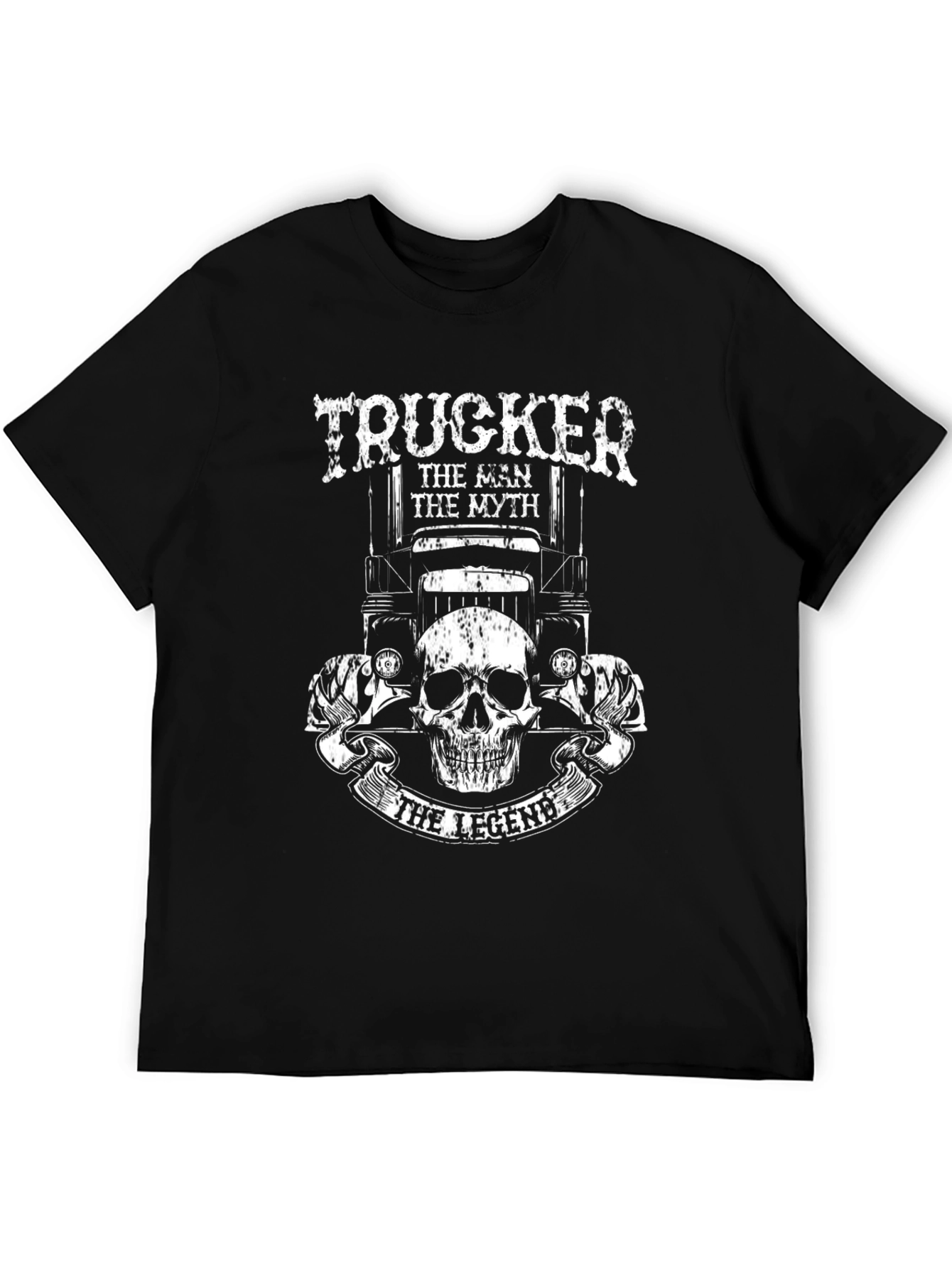 Camiseta Negra Trucker: El Hombre El Mito La Leyenda